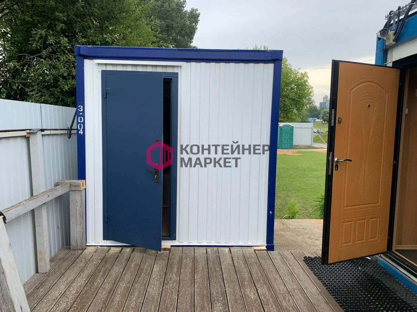Блок контейнер офисный 5,85х2,4 - Панели МДФ