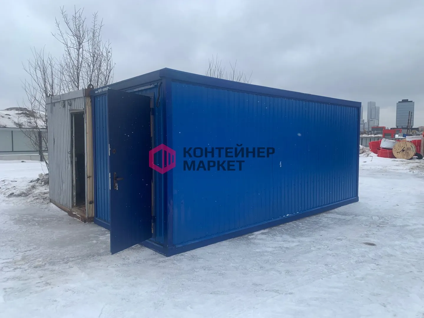 Блок контейнер офисный 5,85х2,4 - Панели МДФ