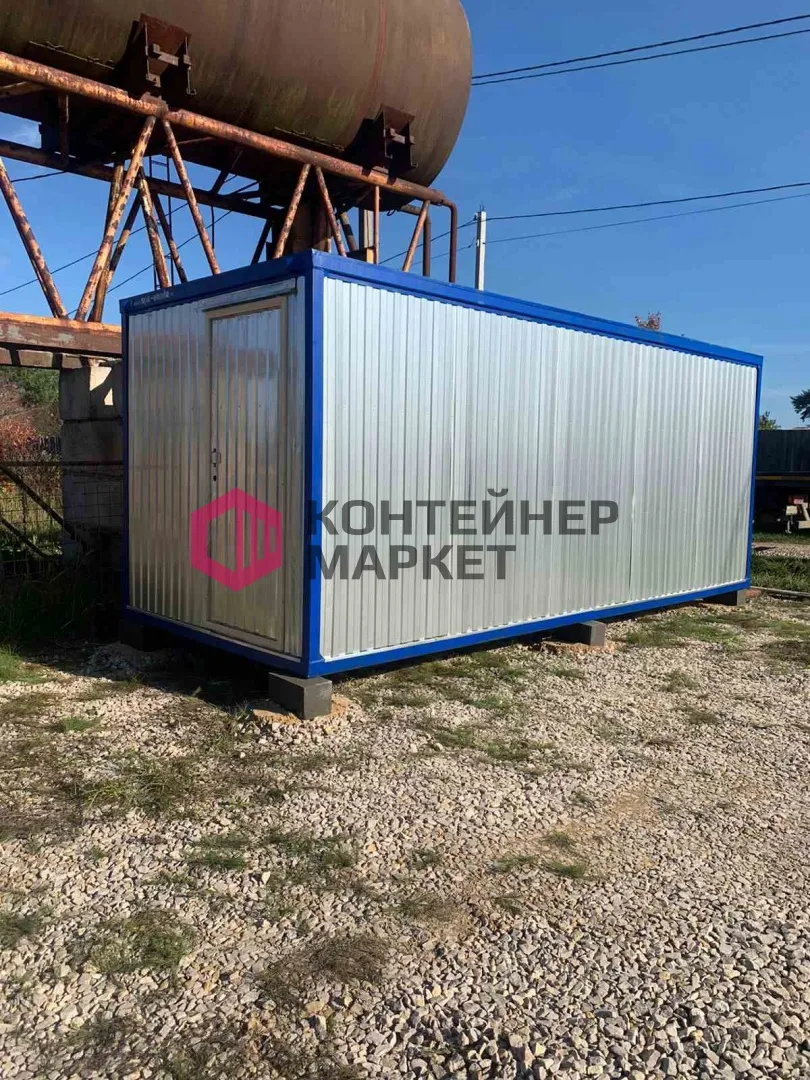 Блок контейнер металлический с тамбуром 5,85х2,4 - ДВП