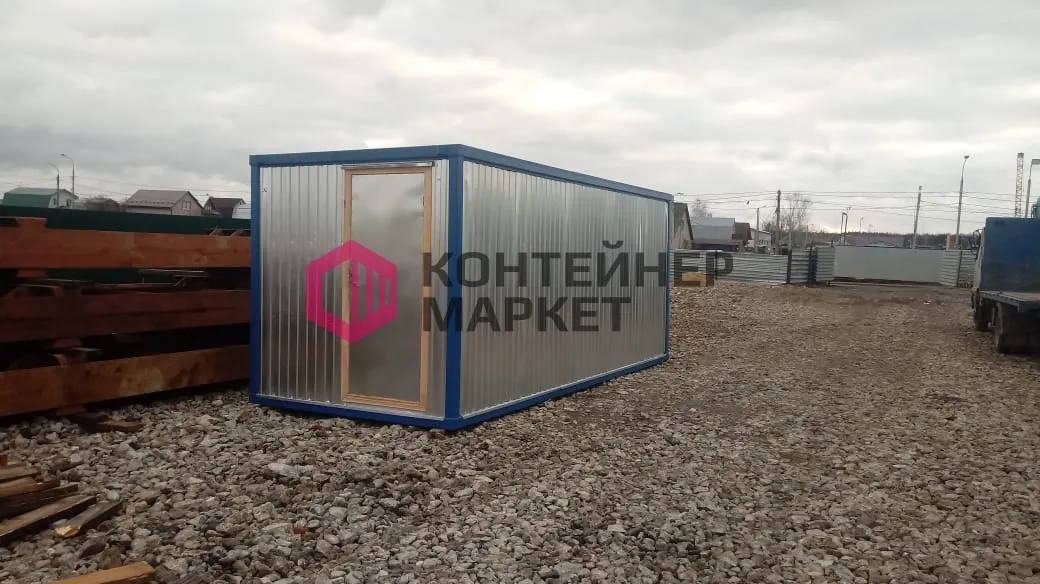 Блок контейнер раздевалка, с тамбуром 5,85х2,4 - ЛДСП