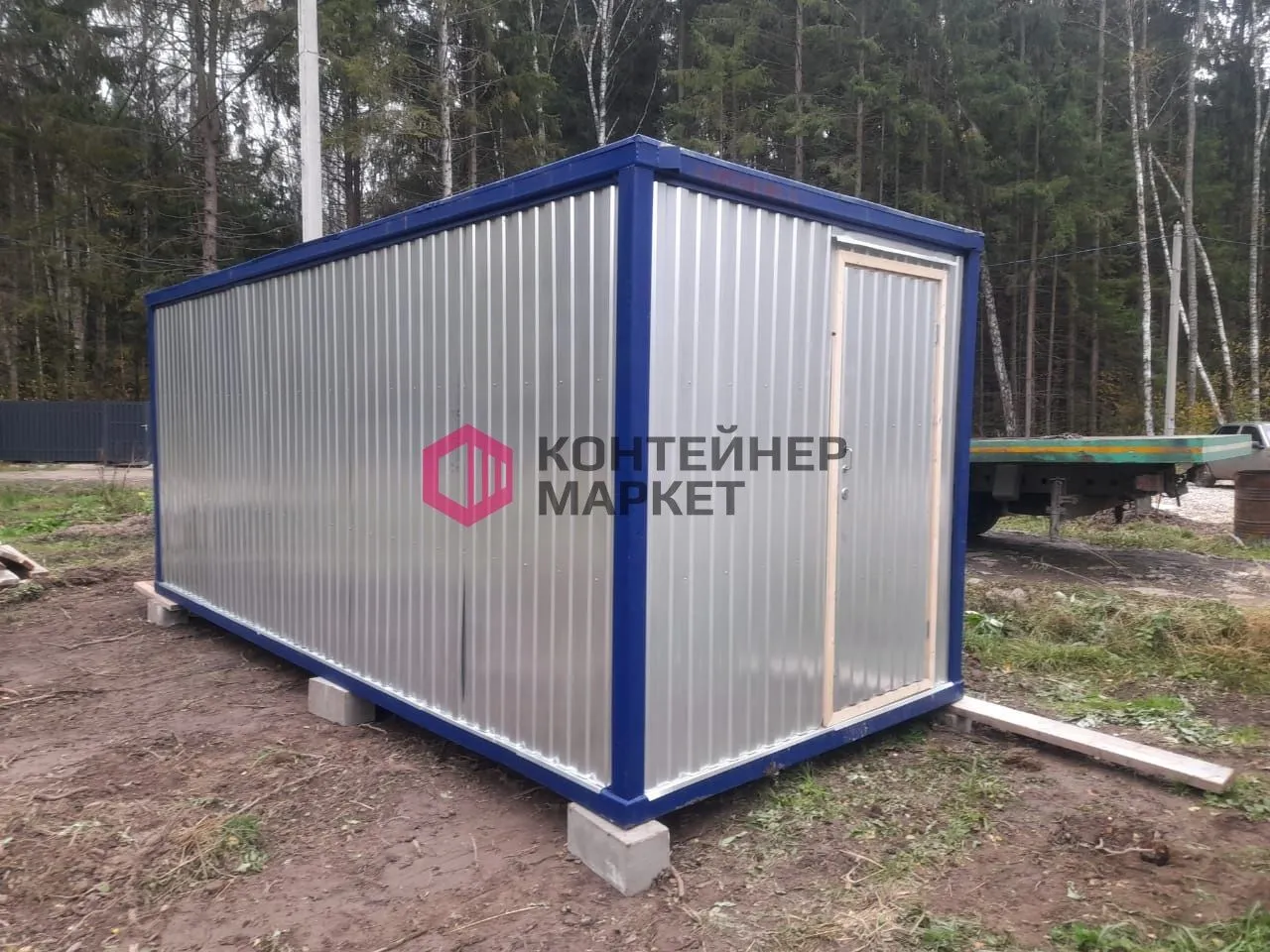 Блок контейнер раздевалка 5,85х2,4 - Оцинкованный профлист