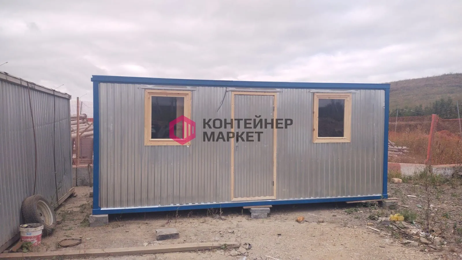 Блок контейнер металлический распашонка 5,85х2,4 - Вагонка деревянная