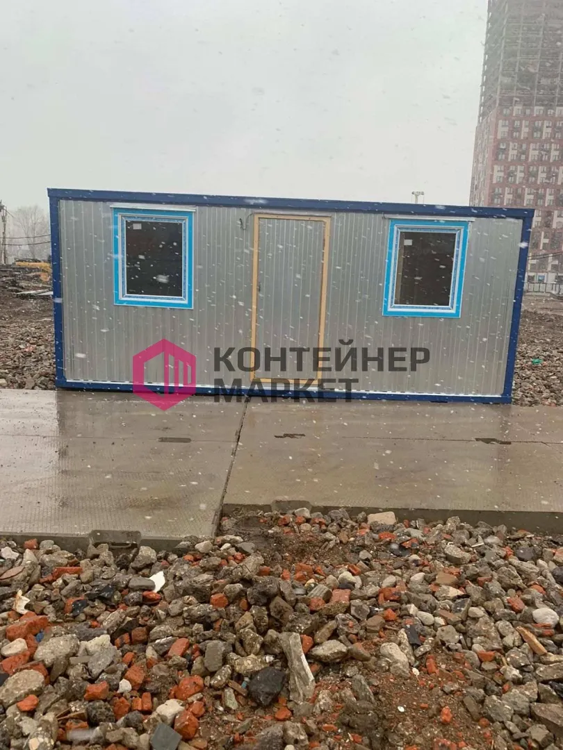 Блок контейнер прорабский, распашонка 5,85х2,4 - Вагонка деревянная